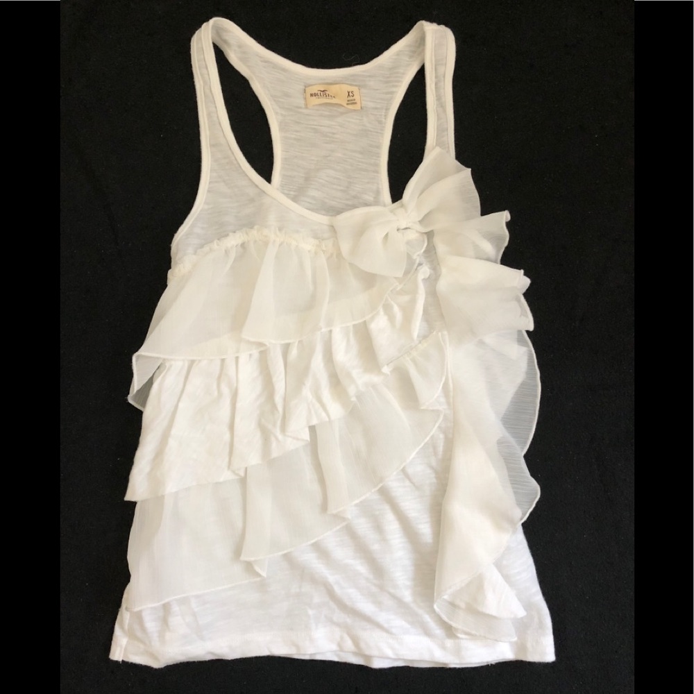 Hollister Bow Detail Tiered Tank Top XS